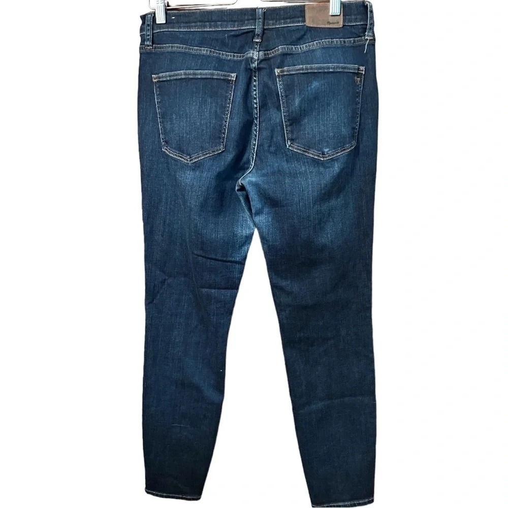 Madewell Skinny Skinny Jeans 32 Blue Dark Wash High Rise Stretch Minimalist - Picture 4 of 6